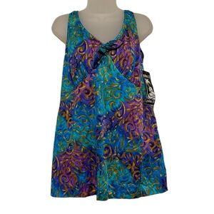 Vintage Gabar ll Swimsuit Swim Dress One Piece Made in USA Size 20 NWT